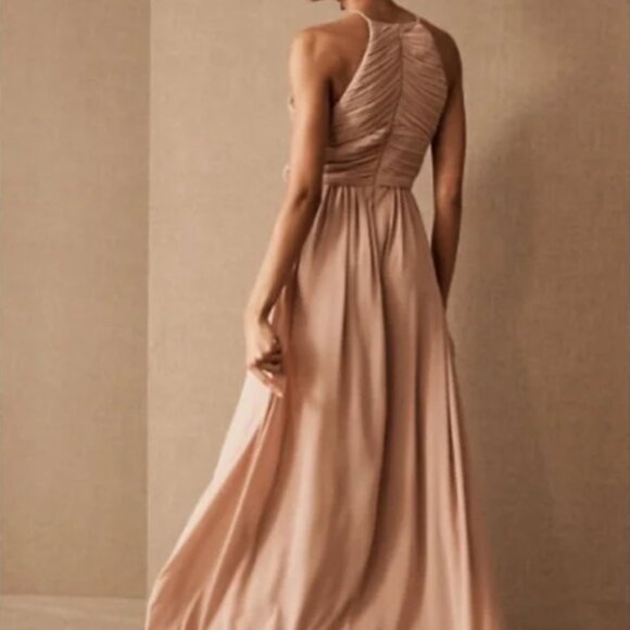 BHLDN Madrie Mauve Pink Halter Maxi Dress Size 6 - Picture 2 of 8